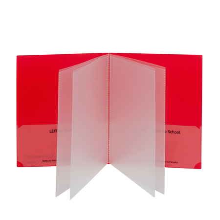 C-LINE PRODUCTS Classroom Connector Multi-Pocket Folders, Red, PK15 32304